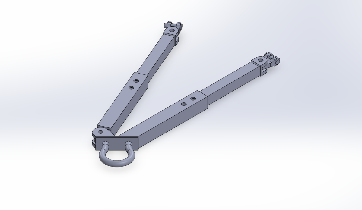 Initial tow bar CAD model