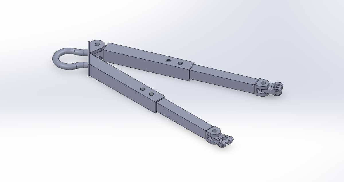 Initial tow bar CAD model