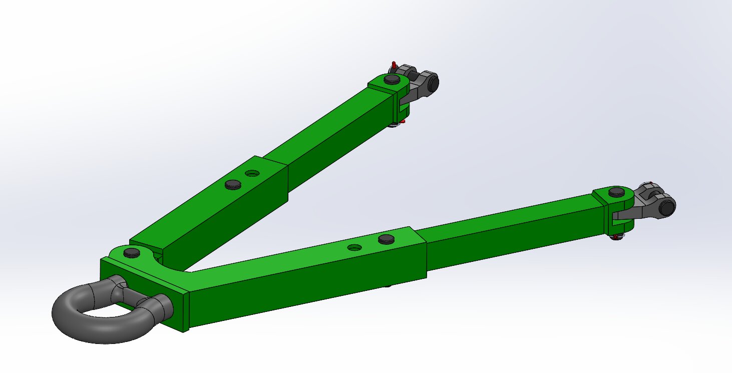 Heavy-duty tow bar CAD model